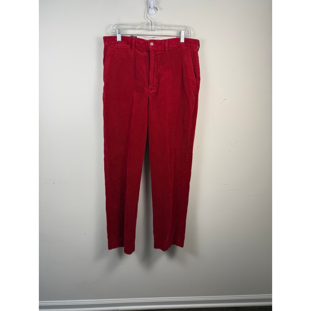 Polo Ralph Lauren Vintage Red Corduroy Pants Mens 34 x 32 Wide Wale Cotton